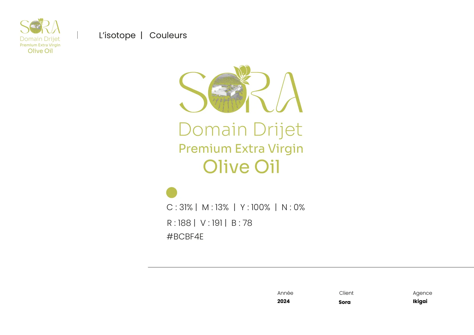 Couleurs de la charte SORA