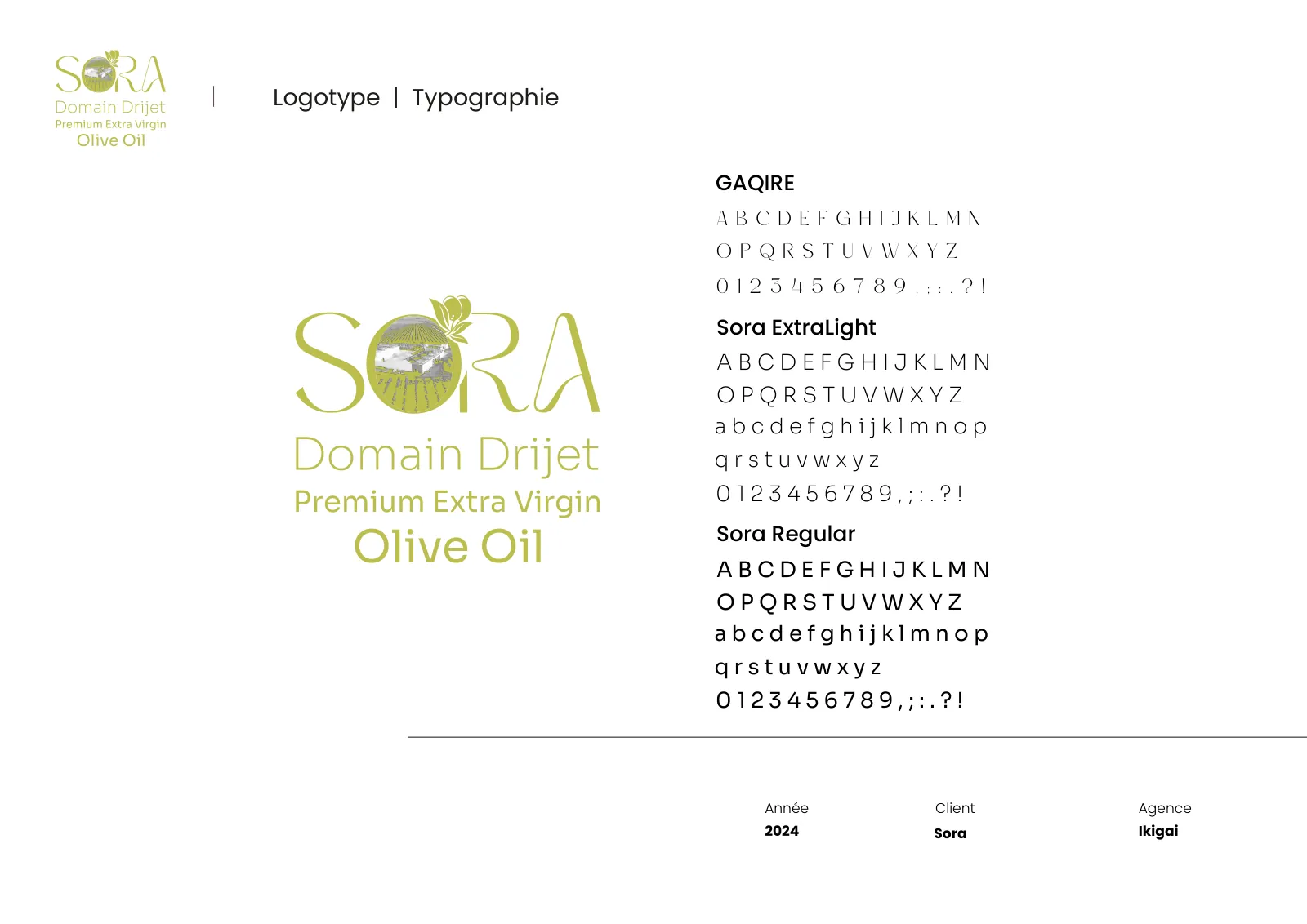Typographies de la charte SORA