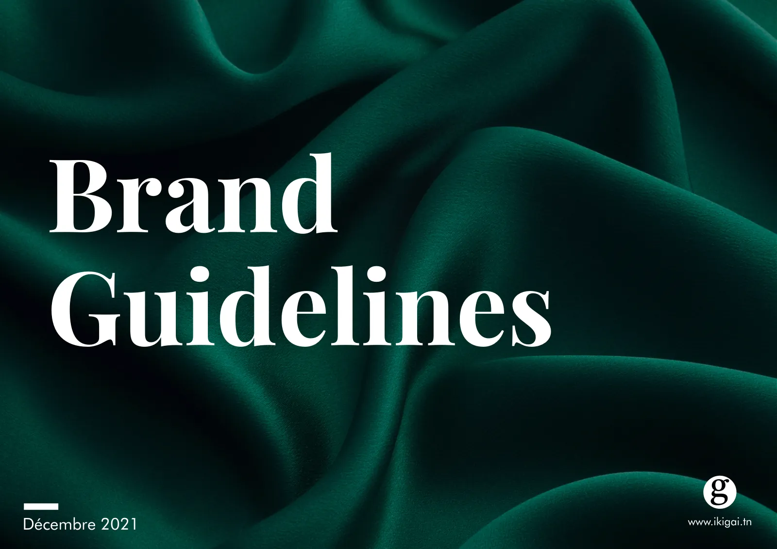 Couverture de la charte graphique (Brand Guidelines) de la bijouterie Hakim