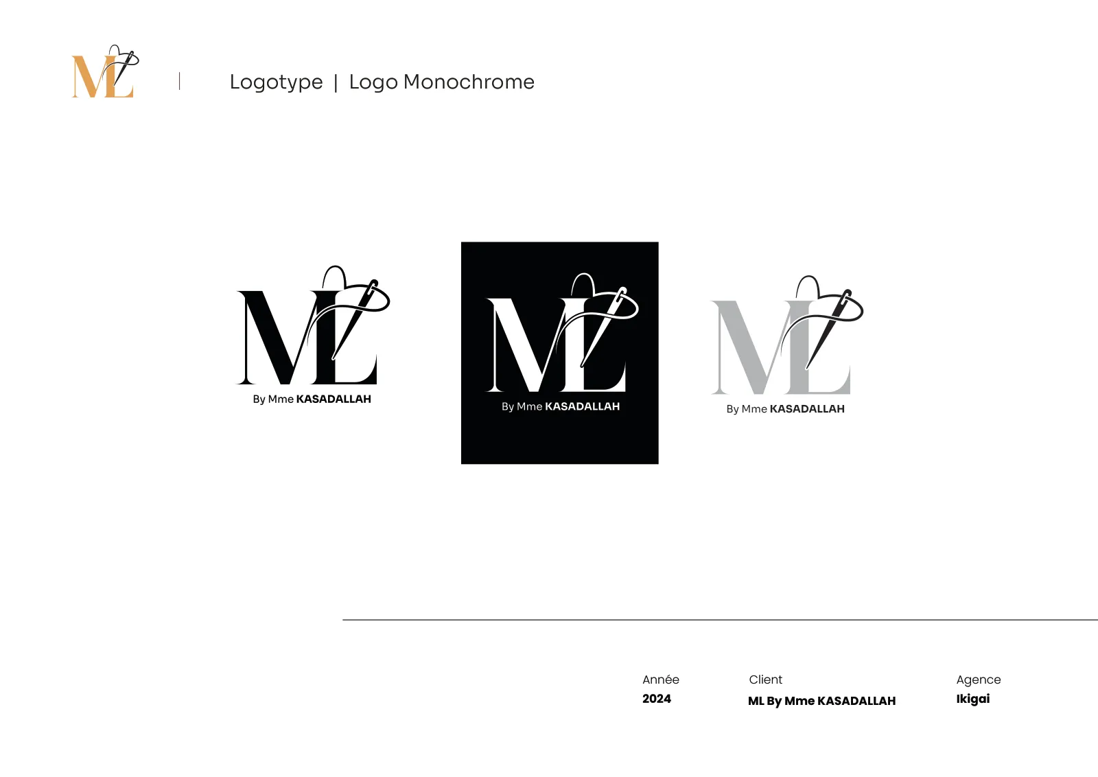 Versions monochromes du logo ML