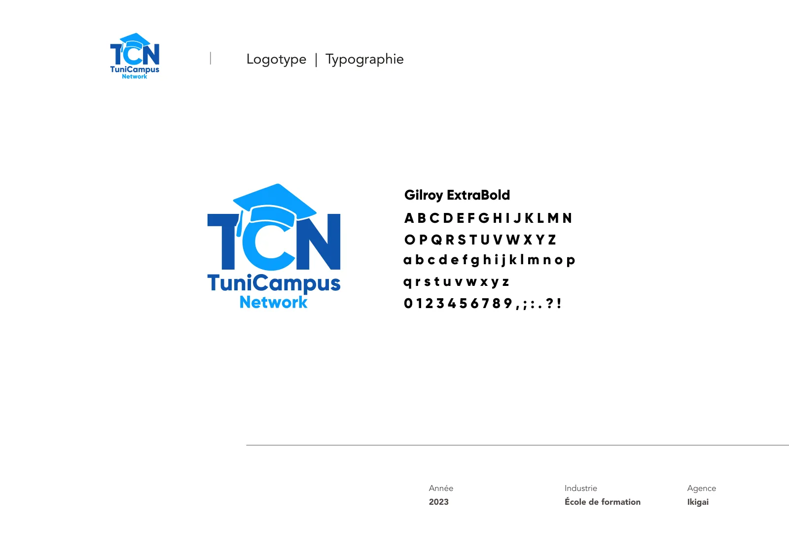 Typographie de la charte TuniCampus
