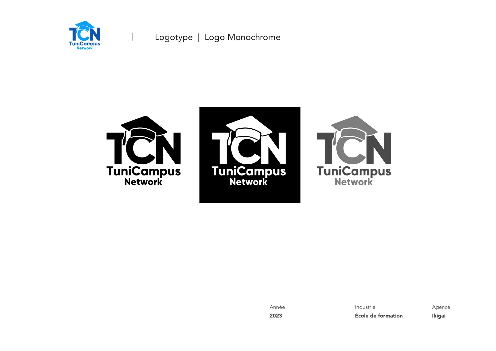 Versions monochromes du logo TuniCampus
