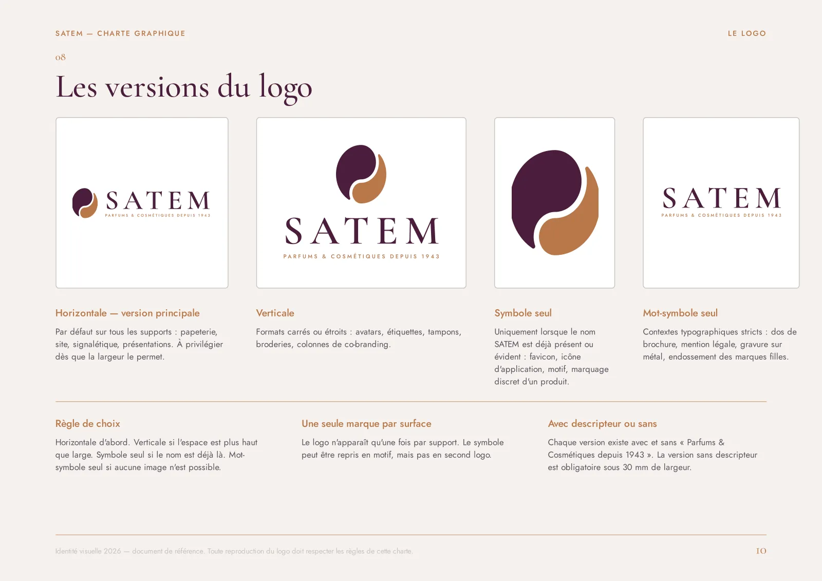 Versions du logo SATEM proposées