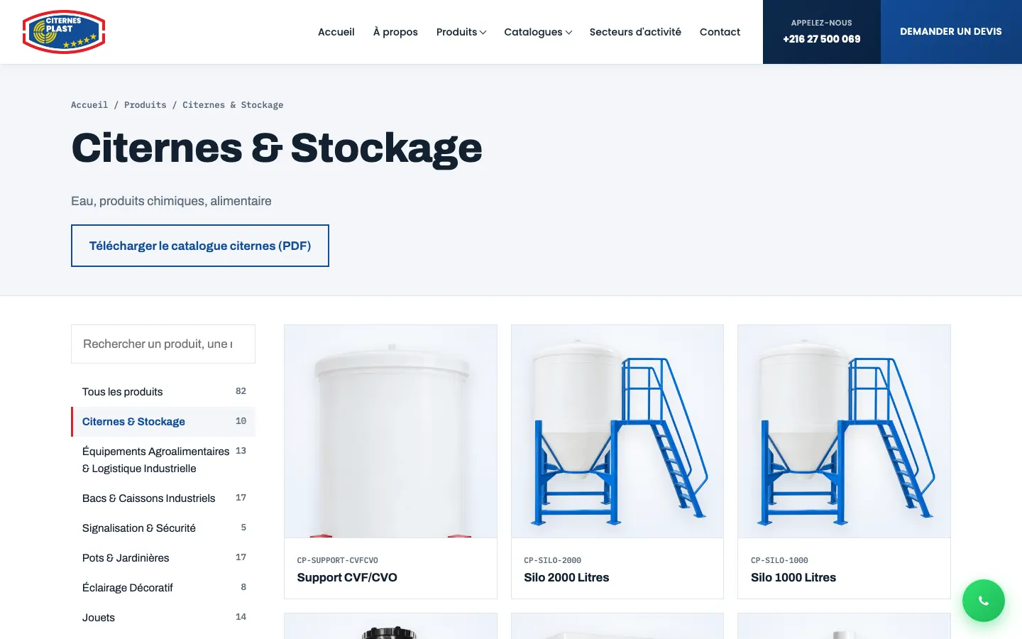 Catégorie « citernes de stockage » du catalogue de Citernes Plast