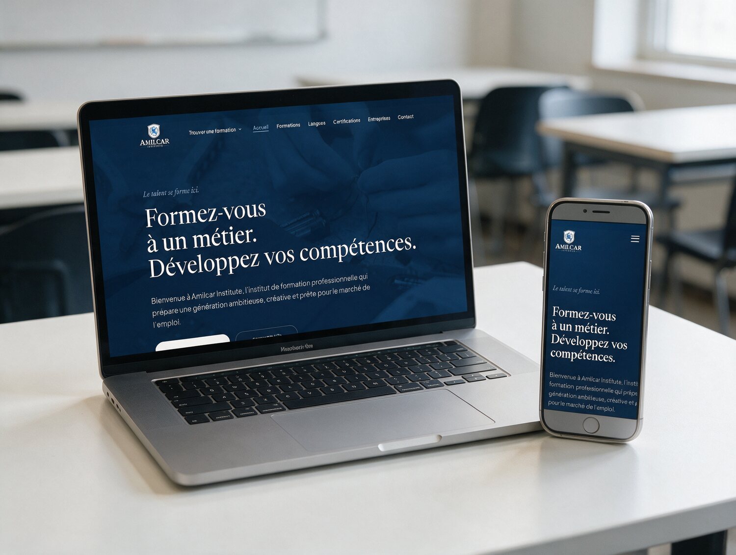 Site d’un institut de formation professionnelle — Amilcar Institute