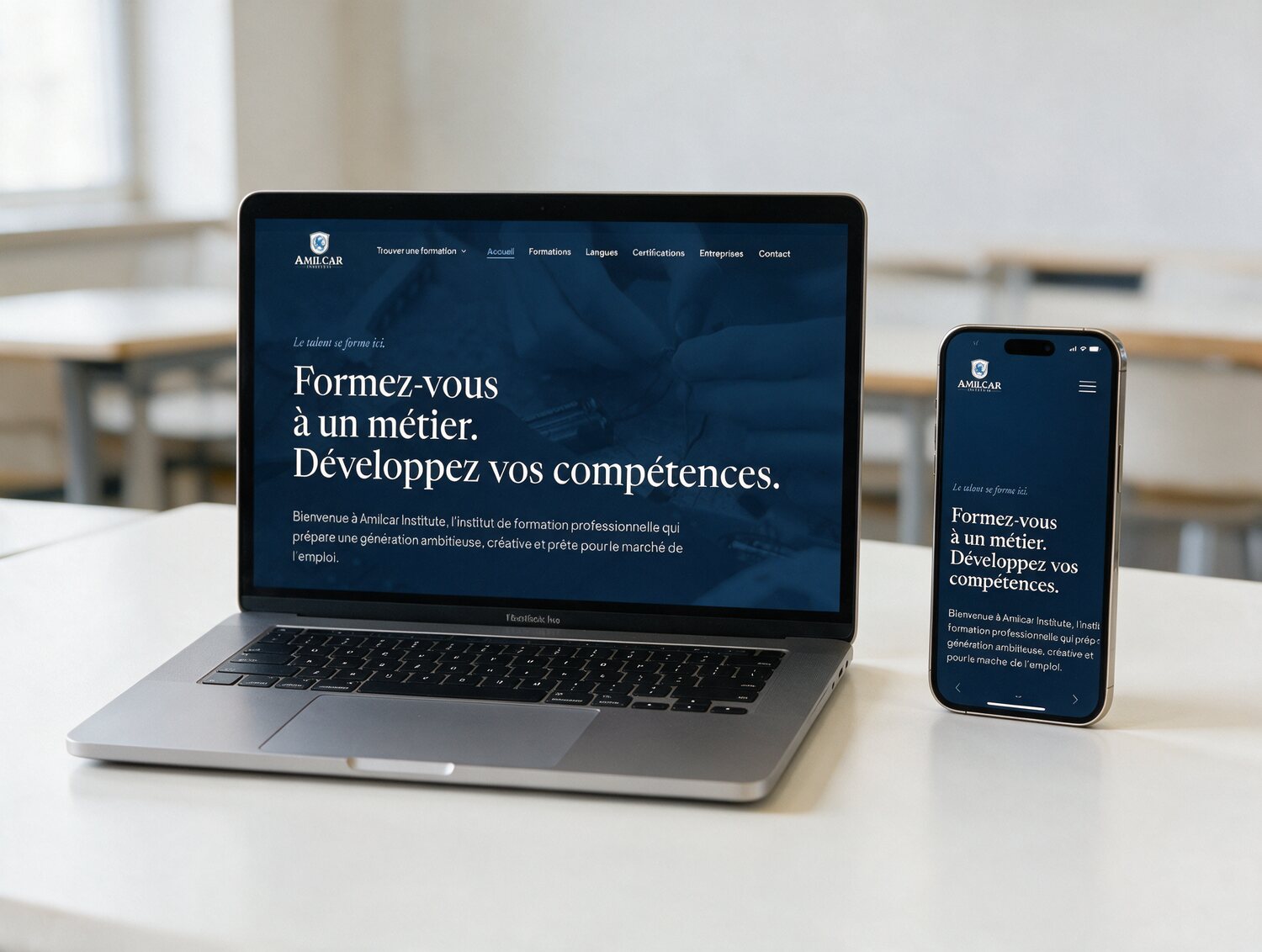 Site d’un institut de formation professionnelle — Amilcar Institute