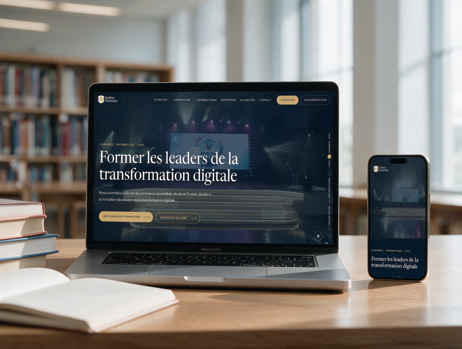 Site d’une école de commerce et d’informatique — Amilcar University
