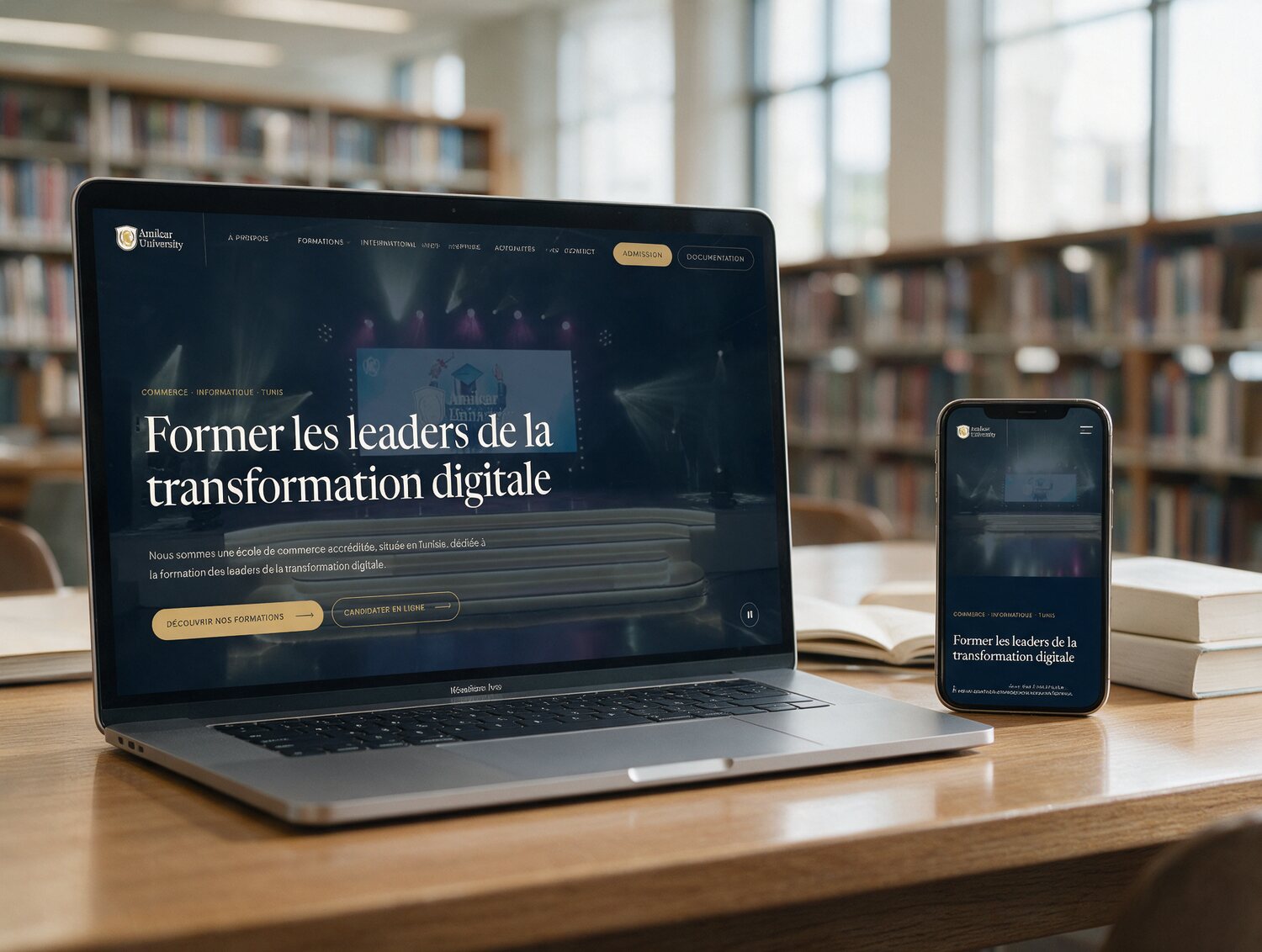 Site d’une école de commerce et d’informatique — Amilcar University