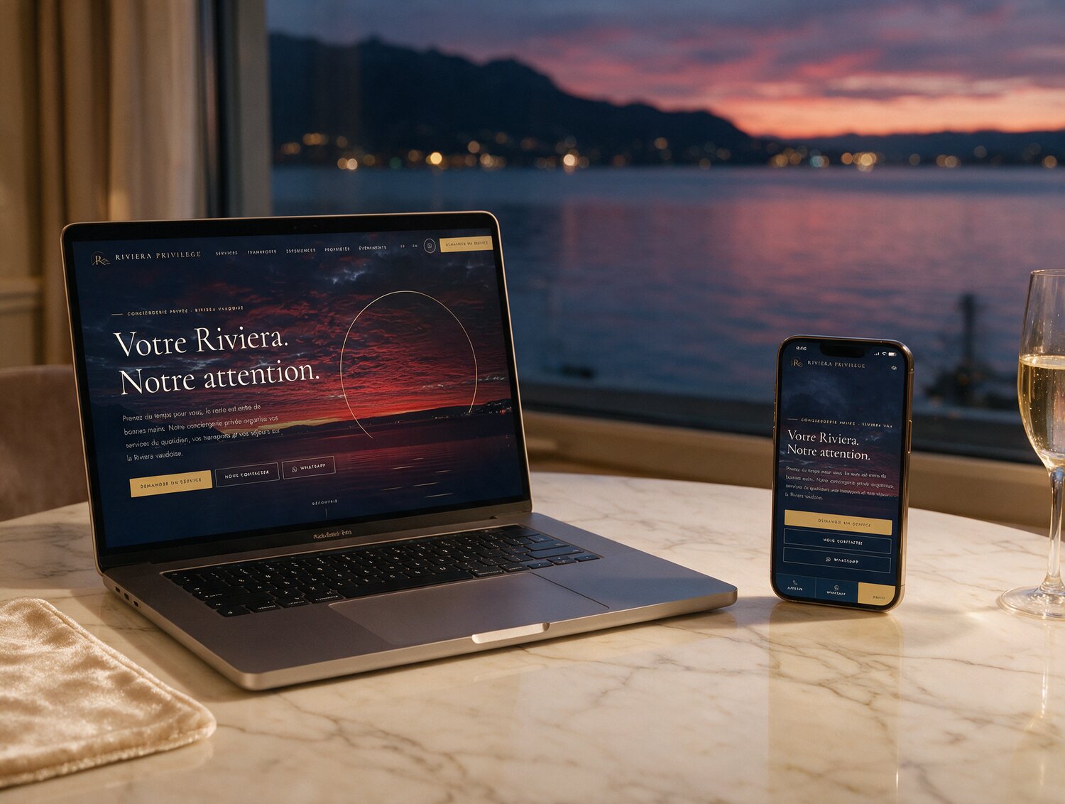 Site vitrine d’une conciergerie privée de luxe — Riviera Privilege