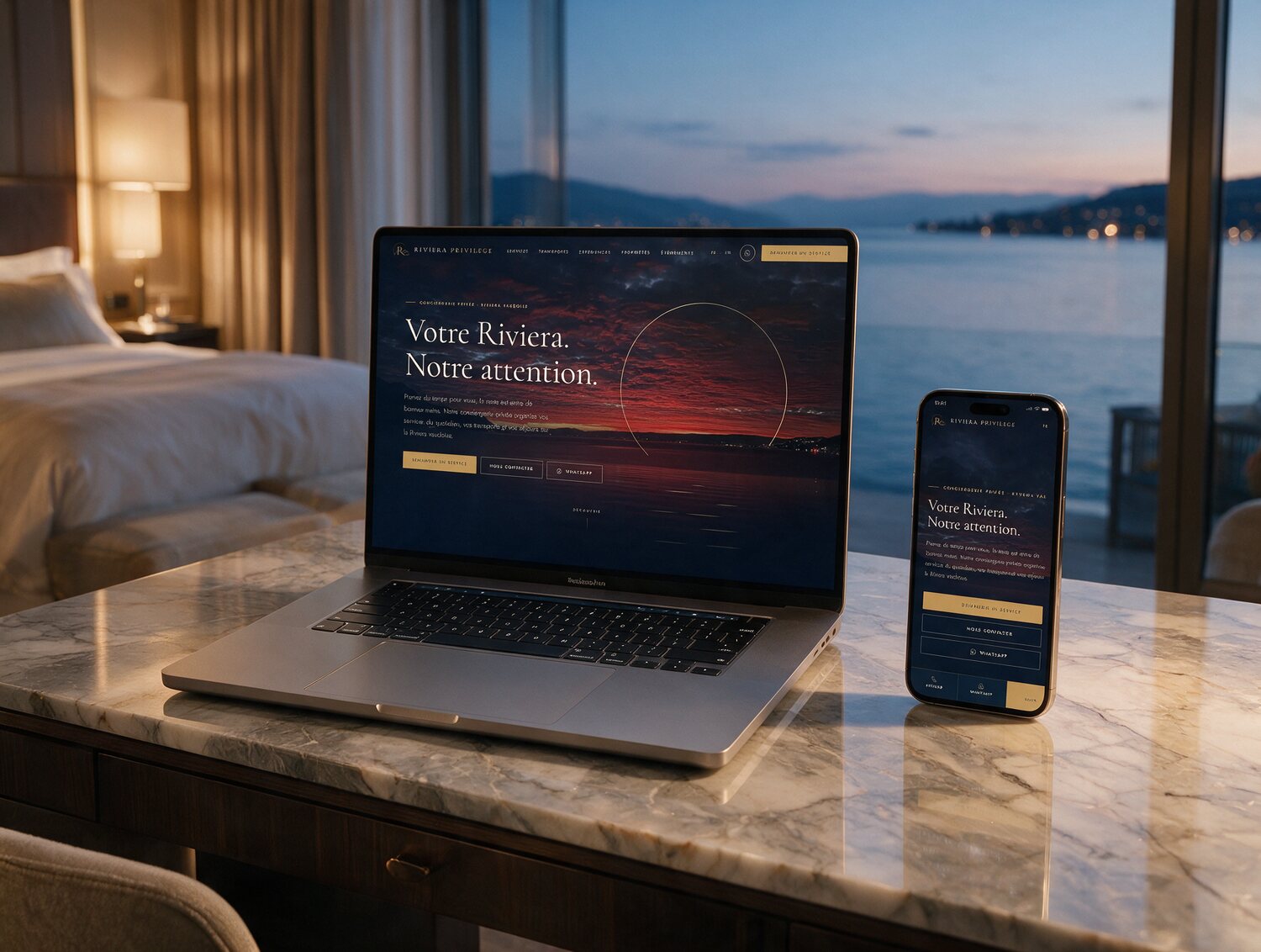 Site vitrine d’une conciergerie privée de luxe — Riviera Privilege