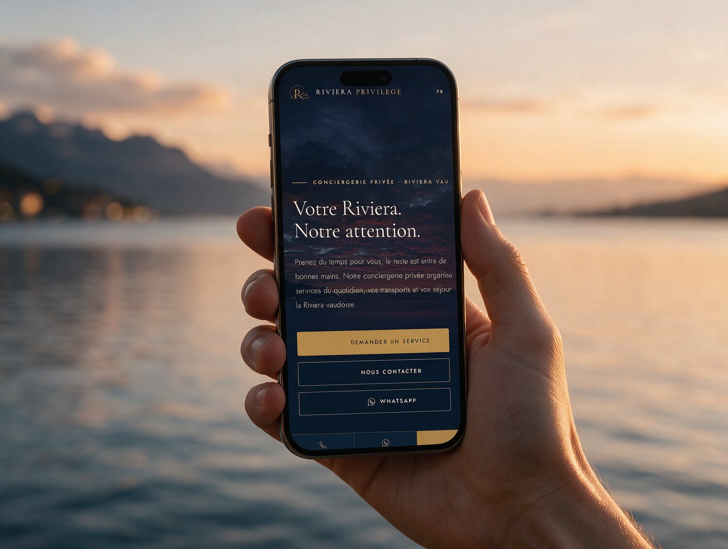 Site vitrine d’une conciergerie privée de luxe — Riviera Privilege