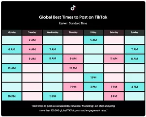 Tiktok formats et horaires agence de communication tunisie